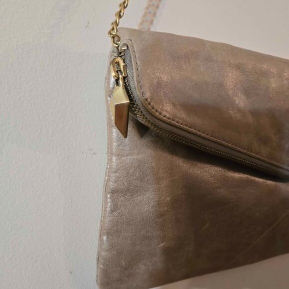 HOBO Daria Leather Shoulder Bag/Clutch in Bronze - Picture 2 of 10